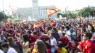 Denunciados por ver a España en una pantalla gigante en Barcelona